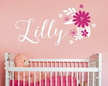 Large Flower Name Decal Large Flower Name Decal